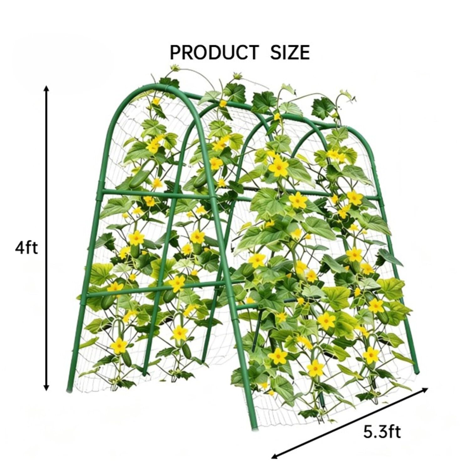 4x5.3FT Garden Arch Trellis fo - Plants X ulasan dan harga