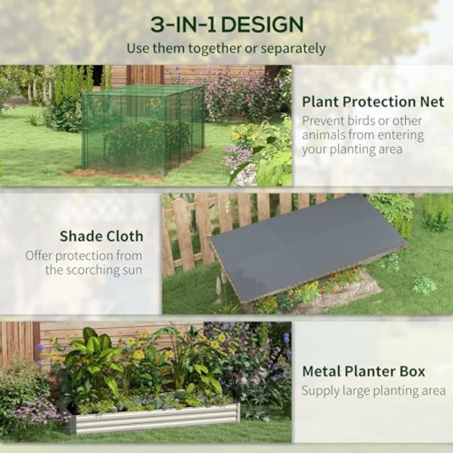 7.3 x 3.4 x 1 ft Galvanized Ra - Plants X ulasan dan harga